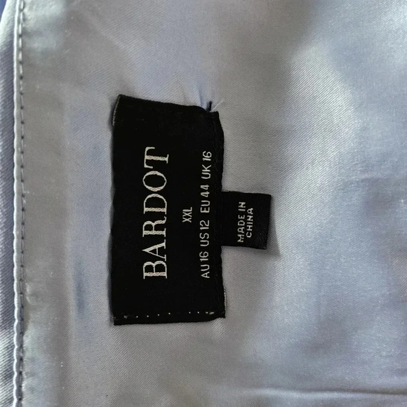 Bardot Cut Out Slit Classy Midi Fitted Cocktail Dress in Light Blue Size XXL. - Picture 13 of 15